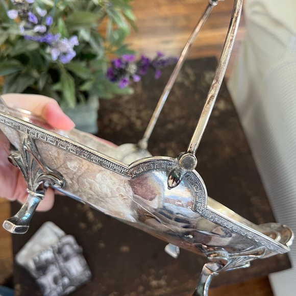 Vintage Silver Plated Serving Basket Rogers & Smith & Co - Picture 3 of 7